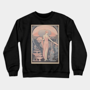 Art Deco Delicacy - Elegance In Pink Crewneck Sweatshirt